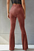 'Ruth' Ribbed High Waist Flare Pants - Celes Fashion